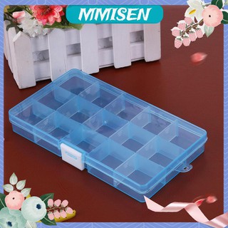 15 Grids Removable Plastic Storage Box Jewelry/Earring/Tools Container Case