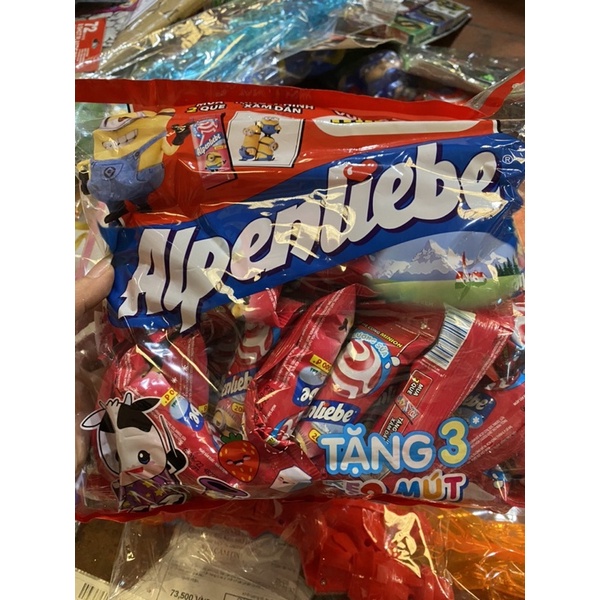 Bịch 39 que kẹo mút Alpenliebe tặng 3 que