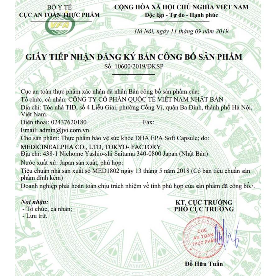 DHA &amp; EPA Soft Capsule – Viên uống bổ não, hỗ trợ phát triển trí não, tập trung, giúp sáng mắt (120 viên)