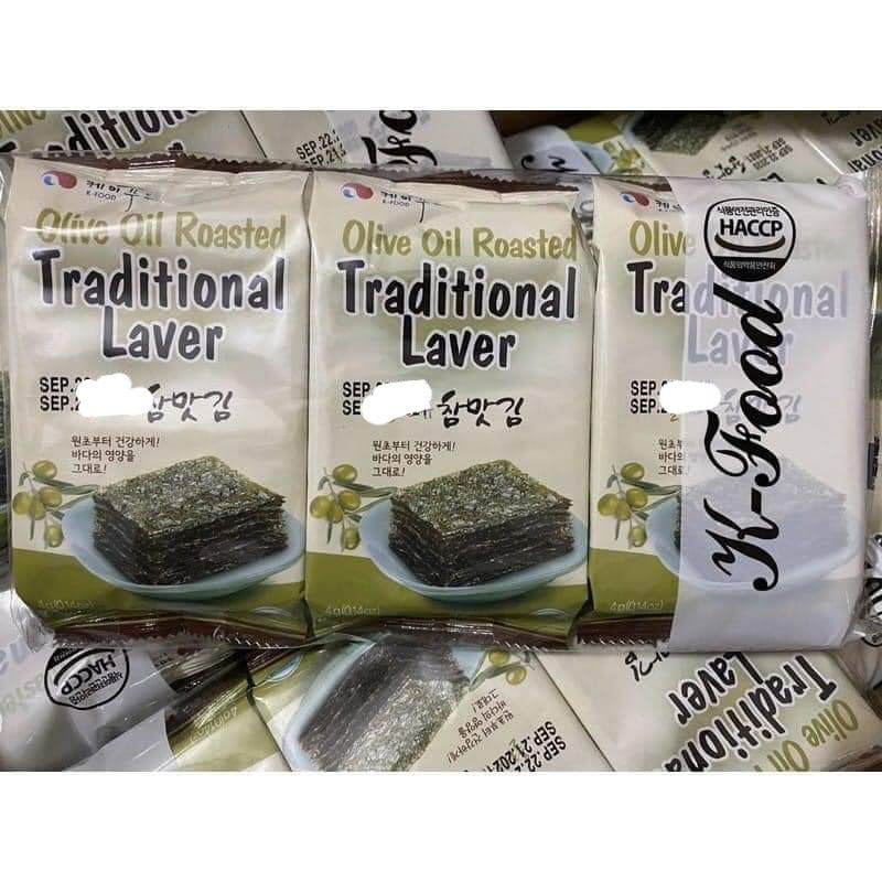 Lốc 3 Gói Rong Biển Ăn Liền KFOOD Hàn Quốc