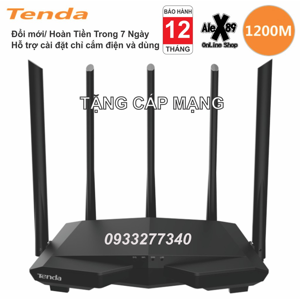 💥Xã Kho💥[English Firmware] Tenda AC7 Thiết Bị Phát Wifi 1200M- Nhập Khẩu (Bảo Hành 12T)