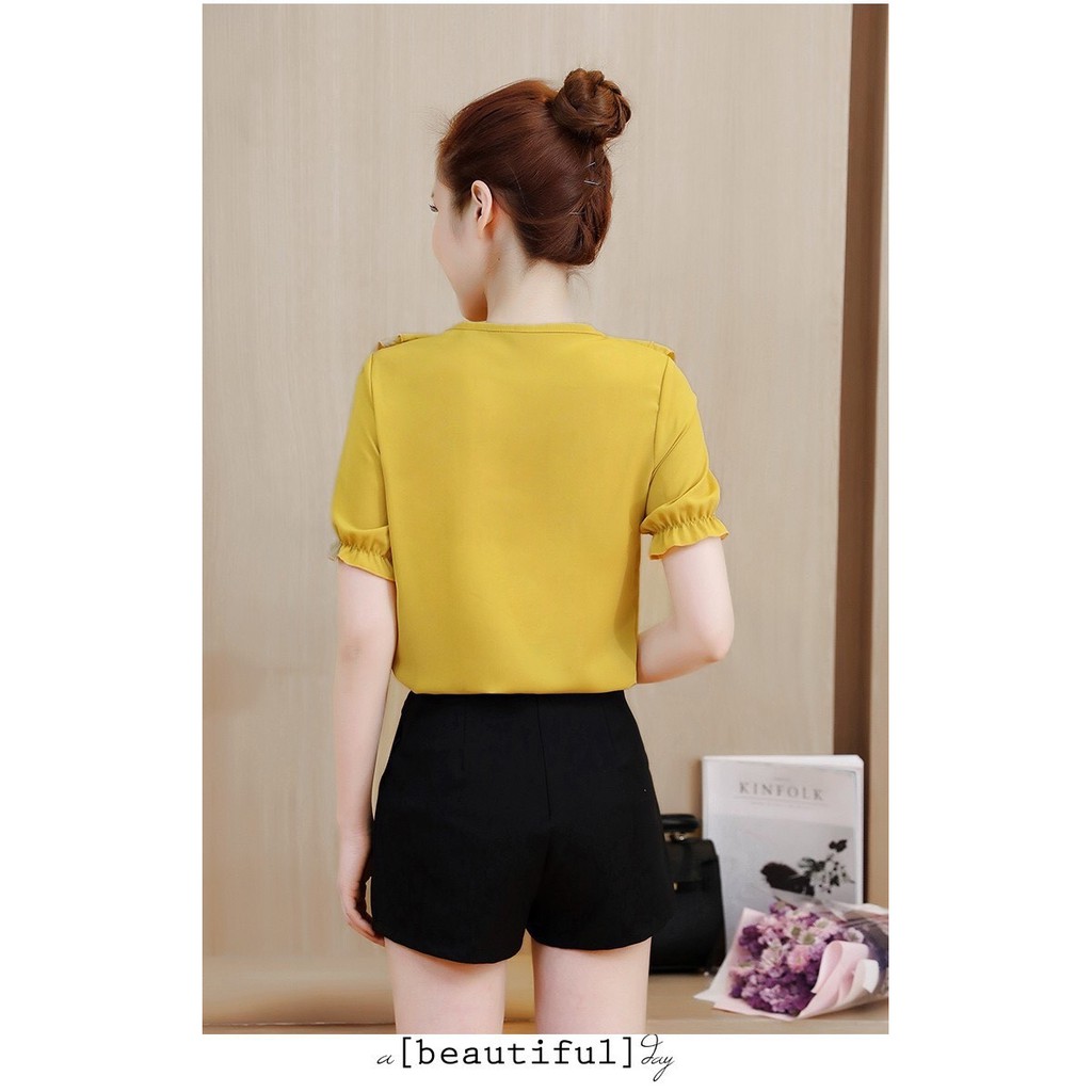 ÁO KIỂU CỔ BÈO PHỐI NƠ HARA