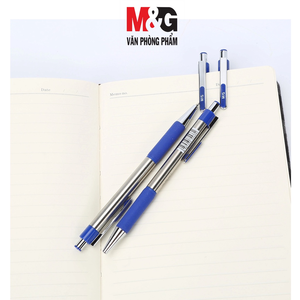 BÚT BI M&G ABP01771A Xanh 0.7mm có nút đệm, viết êm tay - 1 cây