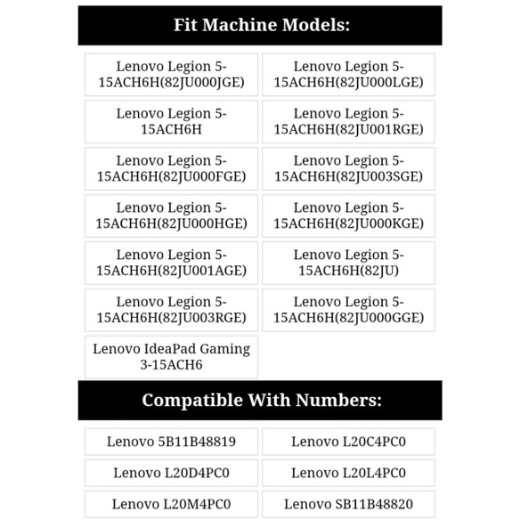 Pin bóc máy Legion 5 15ACH6 chính hãng.