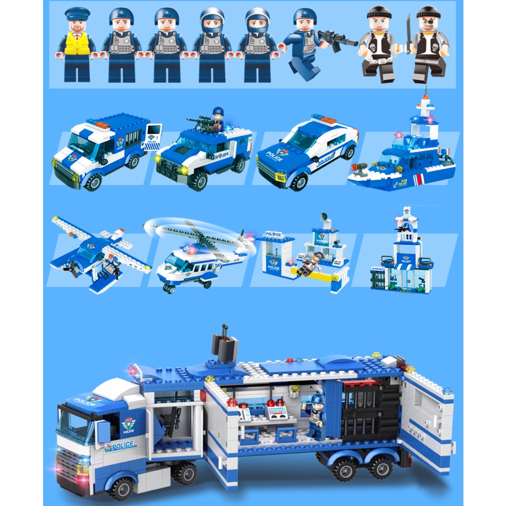 LEGO OTO 1115 Mảnh - 25 Tạo Hình - Bộ Đồ Chơi Lắp Ghép Lego Cảnh Sát