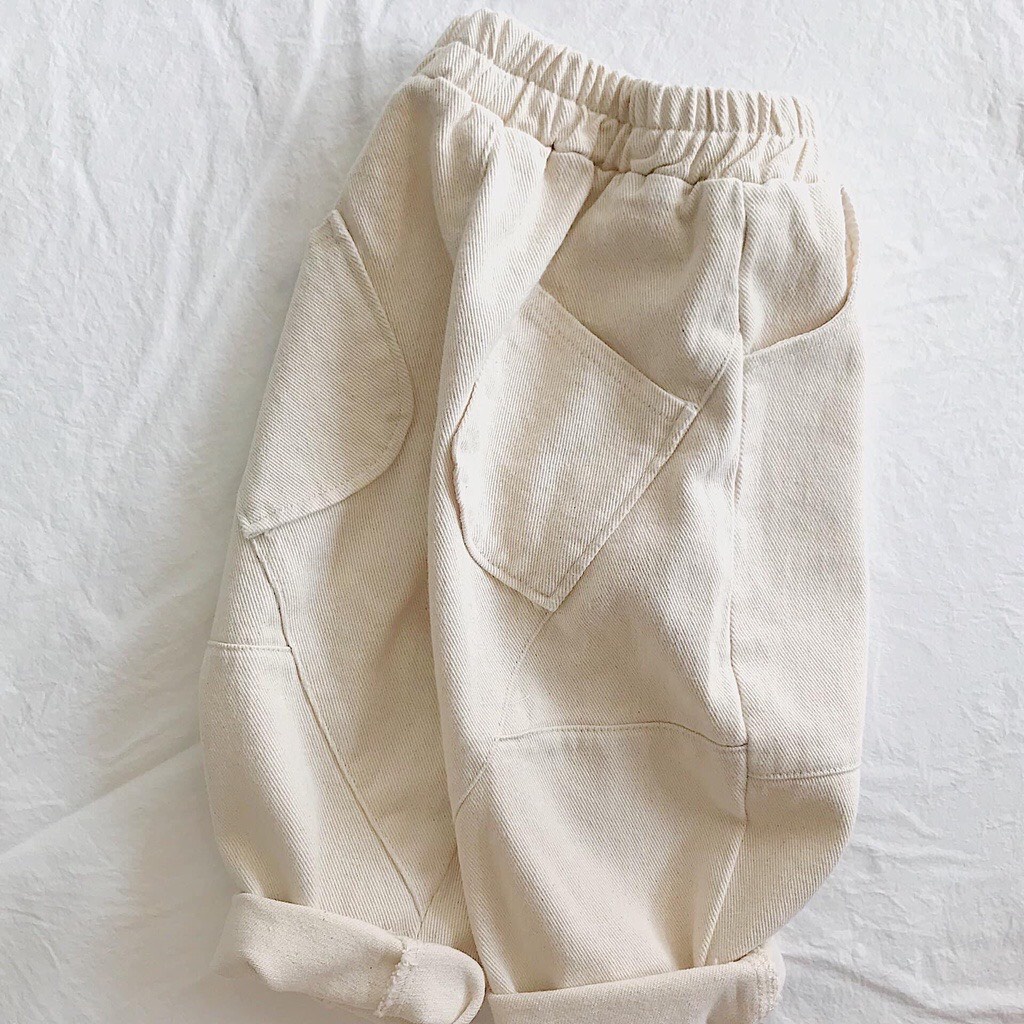 ( Ảnh Thật ) Quần Baggy kaki jeans Bé Trai / Bé Gái