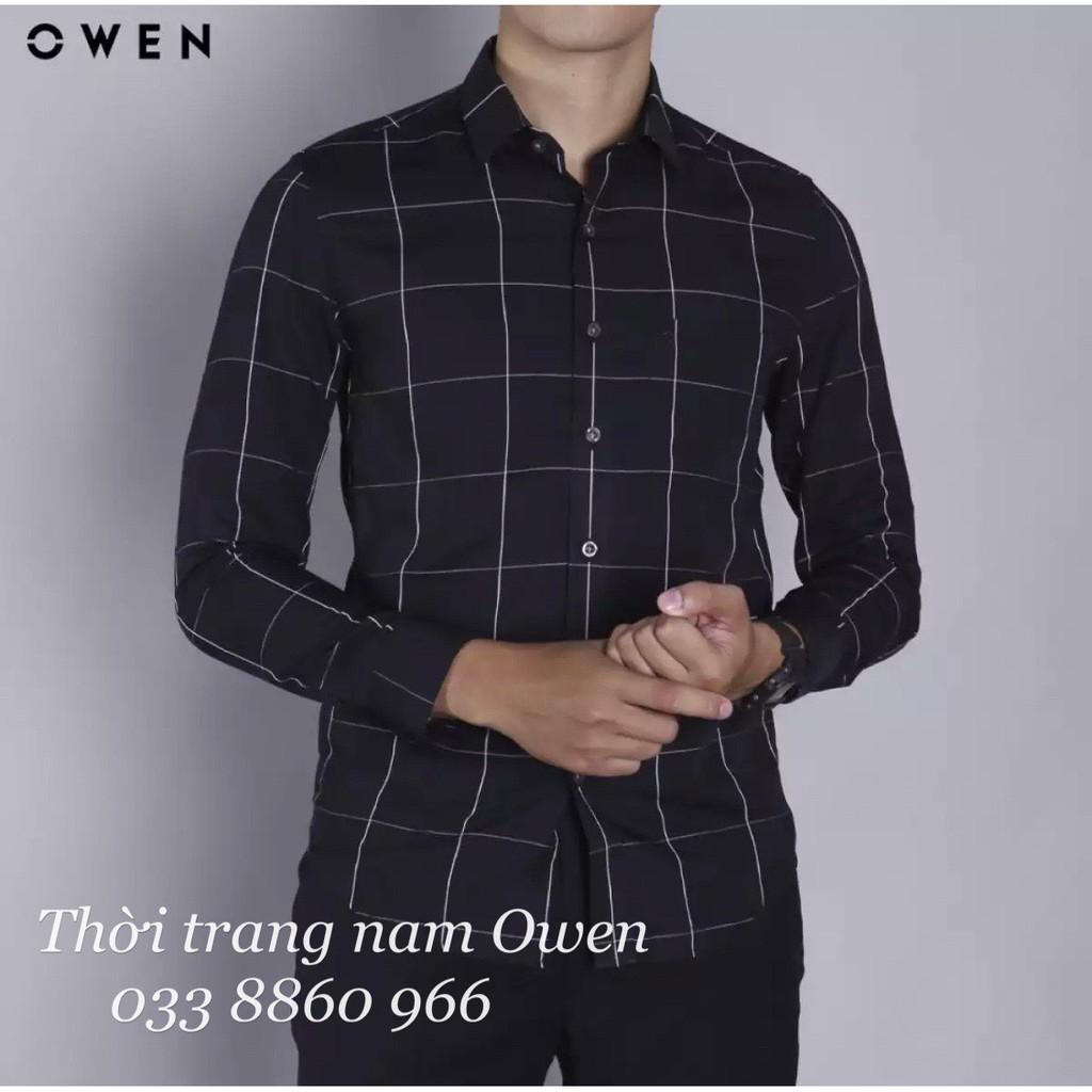 OWEN - Áo sơ mi dài tay Owen vải sợi Sen AS90772