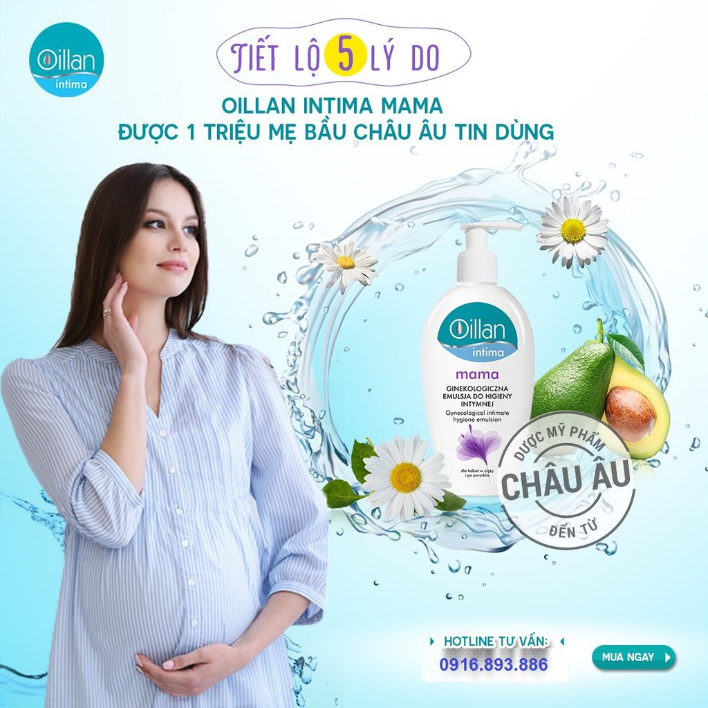 Dung dịch vệ sinh Oillan intima mama cho mẹ bầu và sau sinh (200ml)