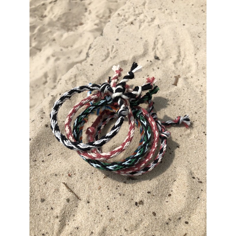 Vòng tay Kumihimo tết chỉ handmade - sợi lớn