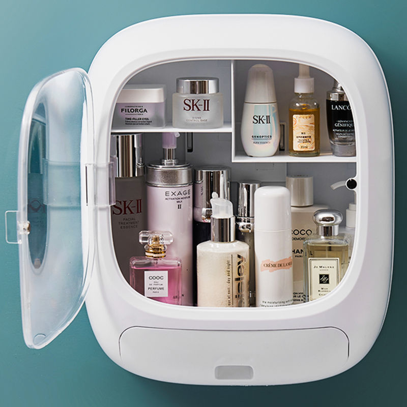 Tủ Đựng Mỹ Phẩm Treo Tường Không Đục Lỗ Công Suất Lớn Chống Bụi Cho Phòng Tắm | BigBuy360 - bigbuy360.vn