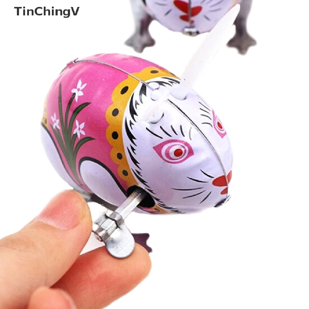 1 Đồ Chơi Lên Dây Cót Hình Thỏ Nhảy Múa Bằng Thiếc Dễ Thương
