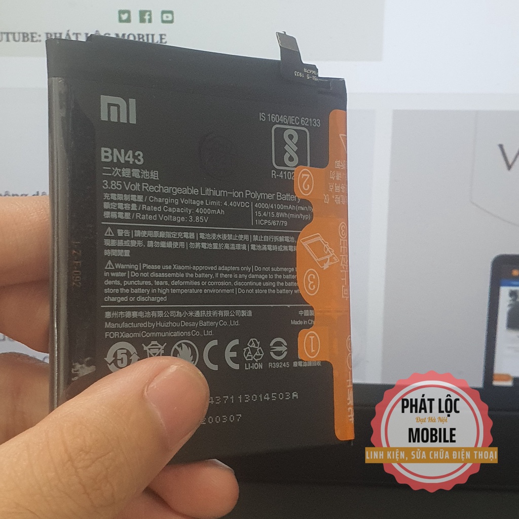 Pin Xiaomi Redmi Note 4x Zin công ty BN43/ Pin Redmi Note 4x zin công ty bảo hành 6 tháng