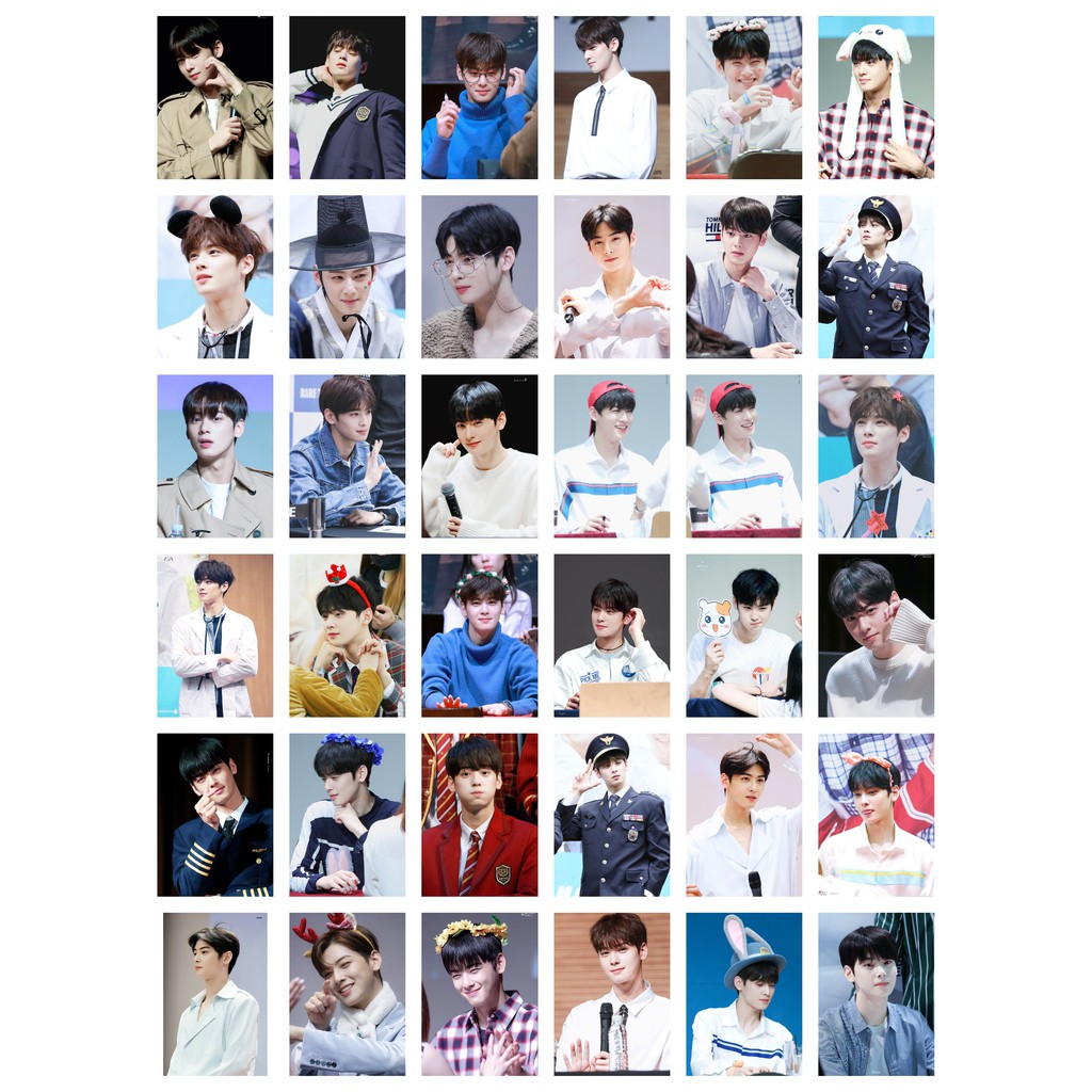 Lomo card 72 ảnh thành viên Astro - Cha Eun Woo fansign