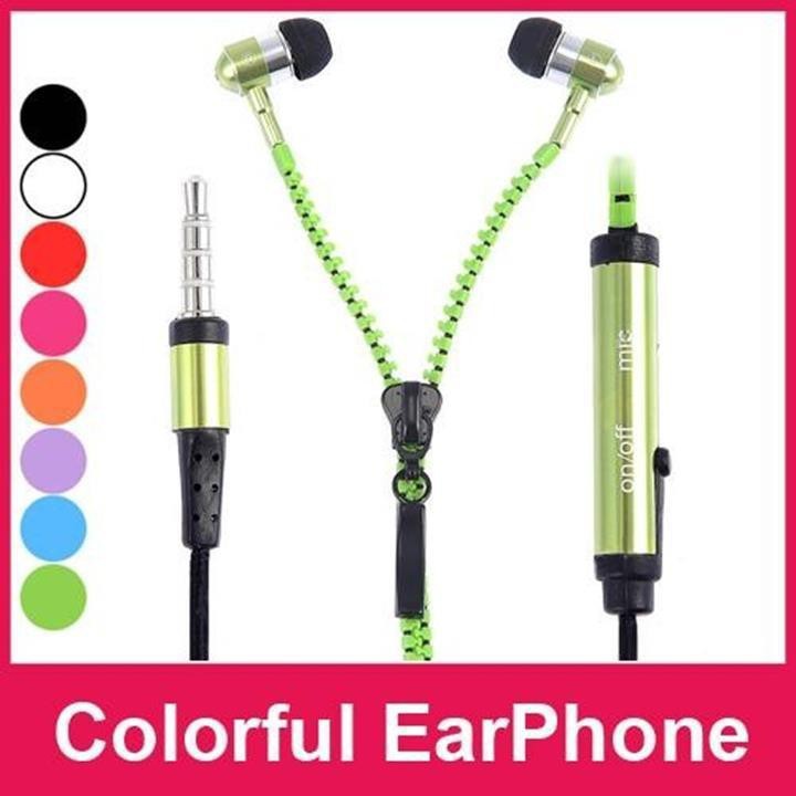 Tai nghe Zipper có dây kéo chống rối#tainghe