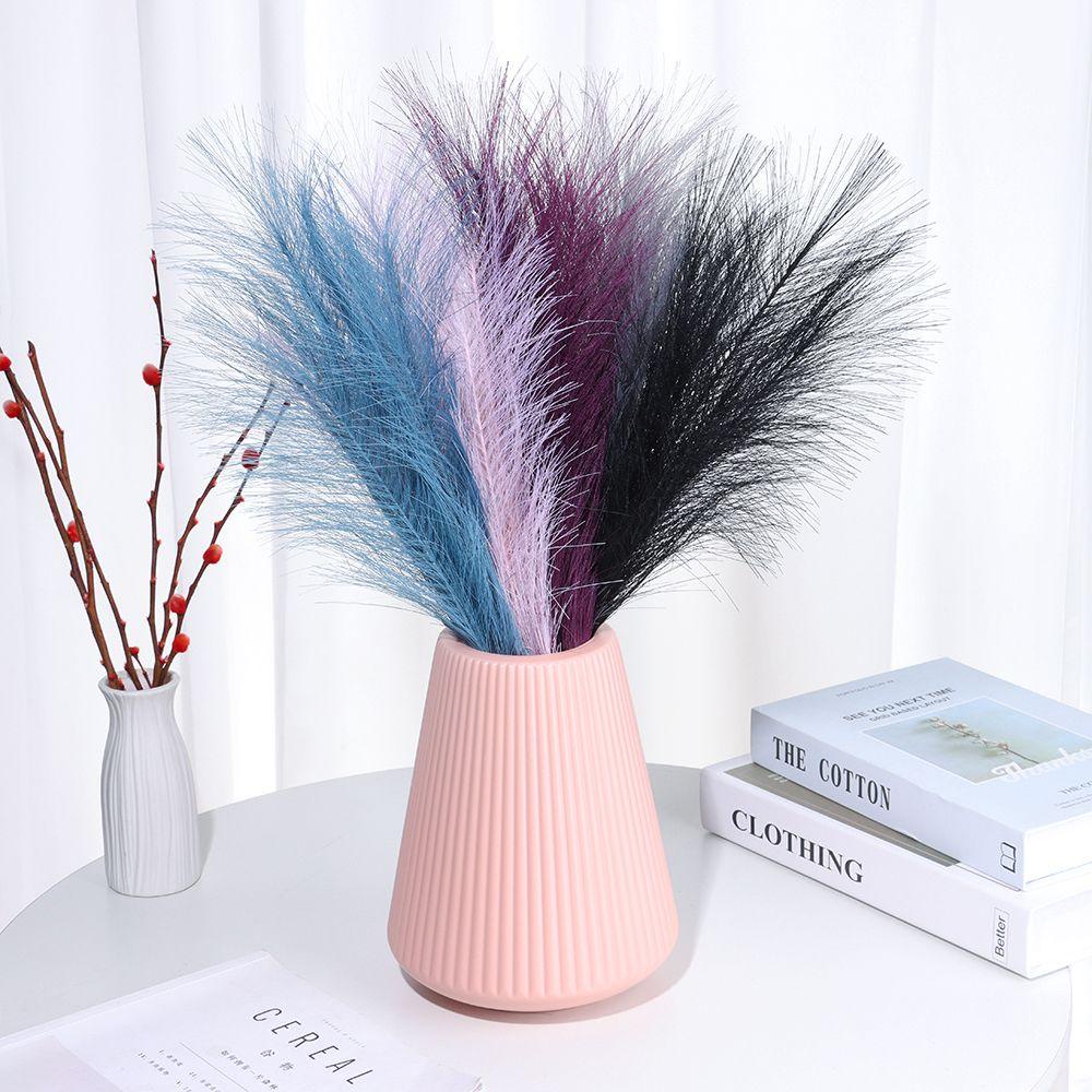 2 Cành Hoa Pampas Giả Trang Trí Thời Trang 50cm