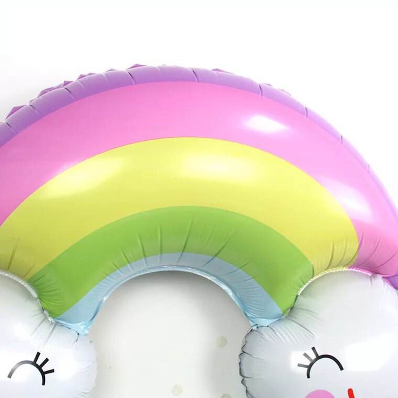 Bong Bóng Hình Mặt Cười Màu Cầu Vồng Dễ Thương Phù Hợp Cho Tiệc Sinh Nhật Và Chậu C