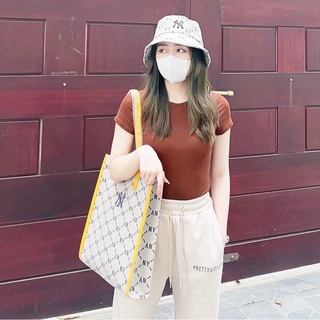 Túi MLB NY Monogram Tote Bag B4022 | Full Tag Code