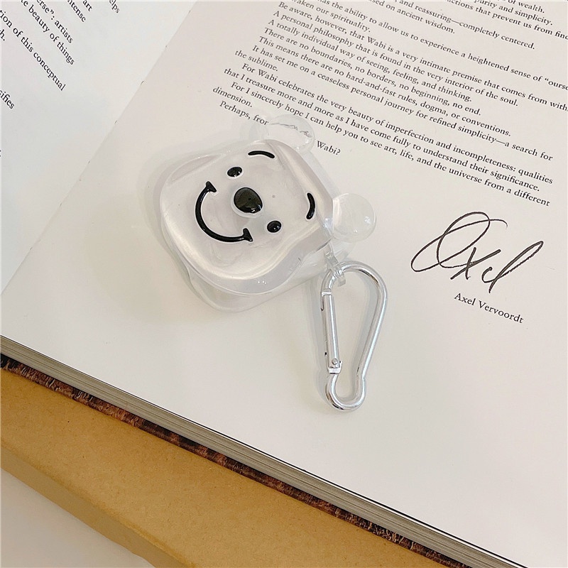 Vỏ bao đựng tại nghe airpod gắn gấu -Vỏ ốp case airpods bảo vệ bao đựng tai nghe không dây bluetooth 1/2/Pro/i12/i9/i7