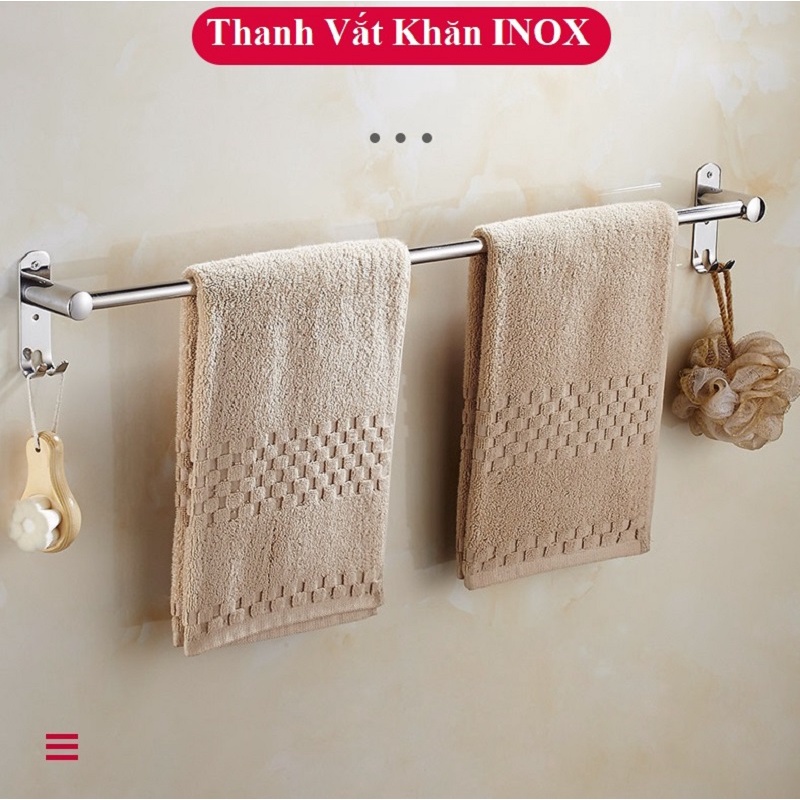 Thanh vắt khăn nhà tắm Inox 304 lắp đặt dán tường không cần khoan - IUTT50