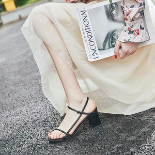 Giày cao gót vuông 5p quay mảnh nối gót __lz132