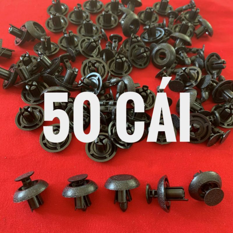Bộ 50 đinh tán nhựa xe Toyota cho vị trí nắp capo