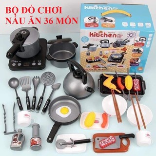 Bộ Đồ Chơi Nấu Ăn 36 Món Có Bếp, Thiết Kế Y Như Thật