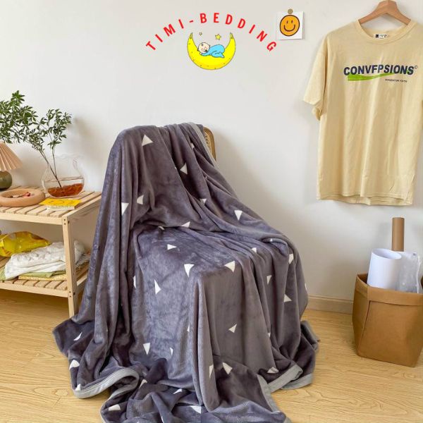 Chăn tuyết nhung sữa hàn quốc đắp điều hòa ấm áp kích thước 2x2,3m – Timibedding