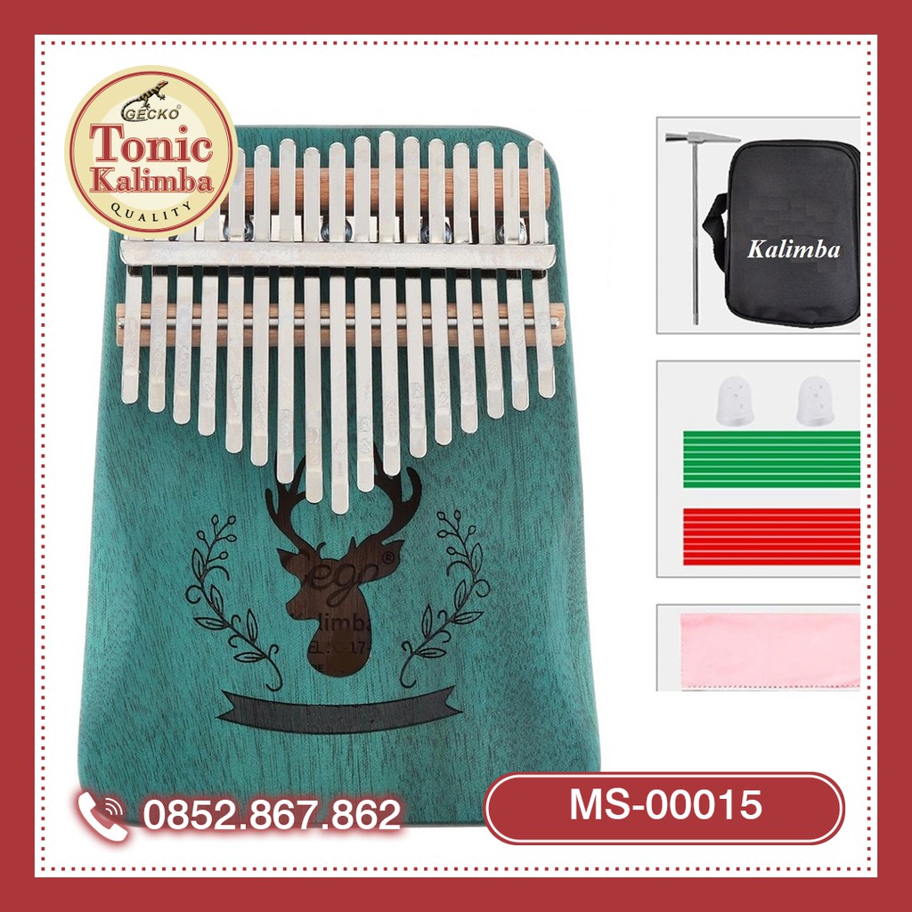 Đàn kalimba Muspor chính hãng hươu xanh best sale MS-00015 Đầy đủ phụ kiện Âm vang phím chuẩn