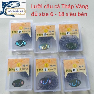 Lưỡi câu cá Tháp Vàng đủ size siêu bén