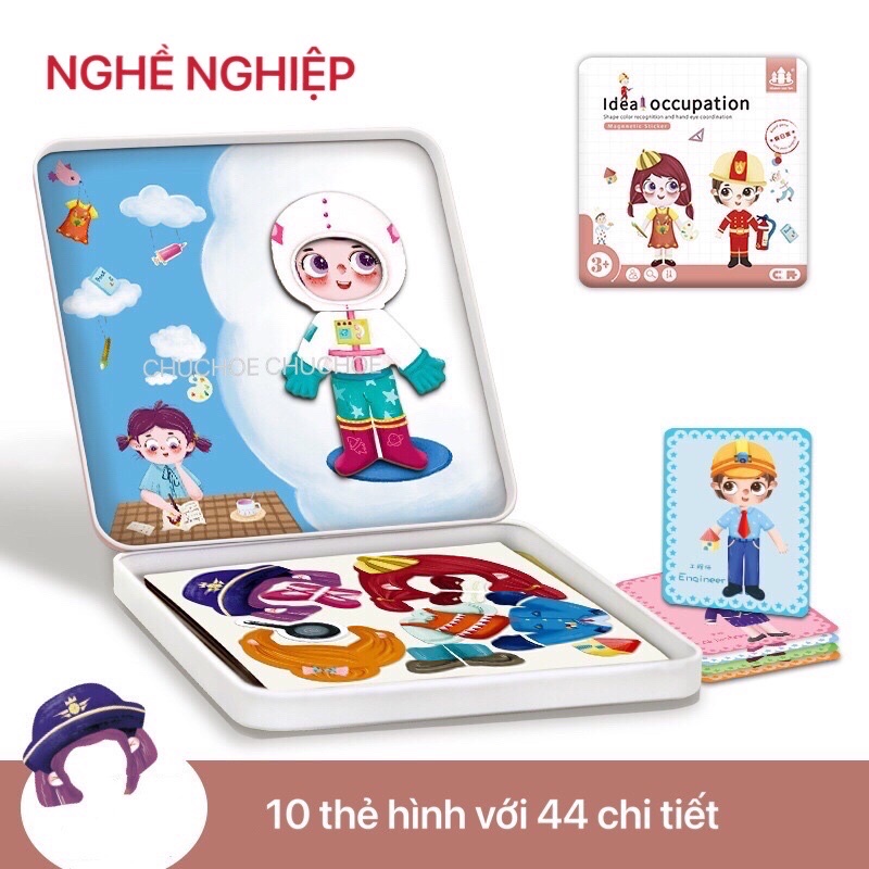 (ẢNH THẬT) Đồ chơi trẻ em ghép hình nam châm cho bé trai bé gái 3 4 5 6 tuổi phát triển tư duy sáng tạo