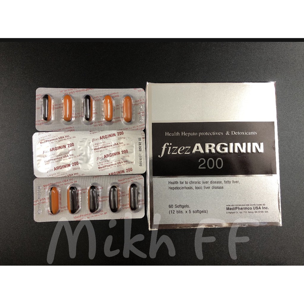 Viên uống hỗ trợ giải độc gan, tăng cường chức năng gan Fizez ARGININ 200