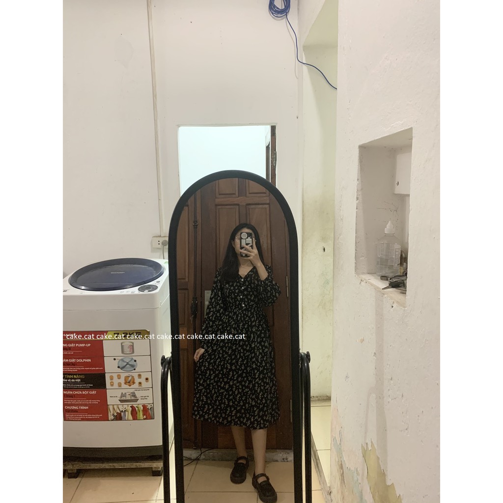 Đầm hoa nhí dài tay Hàn Quốc