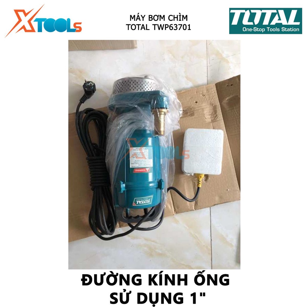 Máy bơm chìm 1 pha TOTAL máy bơm thả chìm nước sạch 220V, Công suất từ 370W (0.5HP) - 750W (1HP), dùng trong gia đình