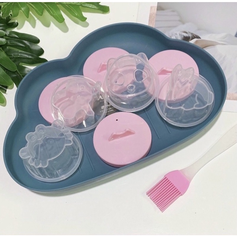 Khuôn hấp hình thú/ hình tim hoa làm bánh cho bé ăn dặm