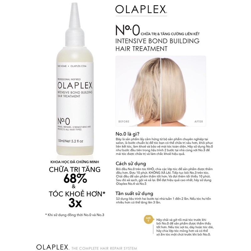 [SIÊU PHẨM 2021] Olaplex No0 - siêu phẩm phục hồi tại nhà No1 dành cho tóc yếu | BigBuy360 - bigbuy360.vn