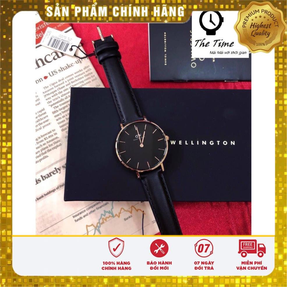 Đồng hồ dây da DW nữ 28mm-32mm Authentic - DW Classic Petite Fullbox Túi Xách ,Hộp , Sách Hướng Dẫn , thẻ, tag check cod