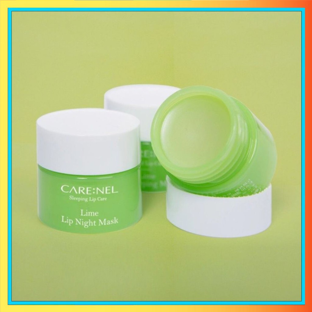 Mặt nạ ngủ môi dưỡng ẩm và tẩy tế bào chết hương chanh – Care:nel Lip Sleeping Mask Lime