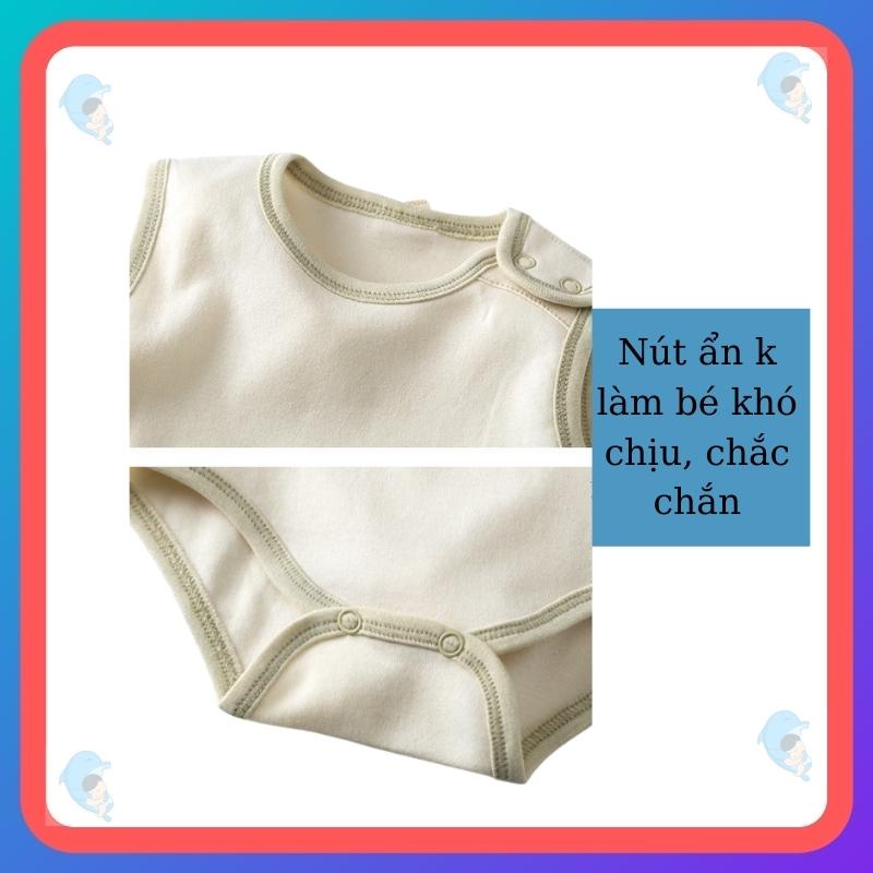 Bộ bodysuit body đùi liền thân đáng yêu nhiều màu sắc cho bé trai bé gái sơ sinh 100% cotton cao cấp xuất Nhật