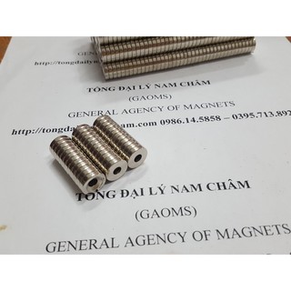 Nam châm đất hiếm 15x3 lỗ 4mm