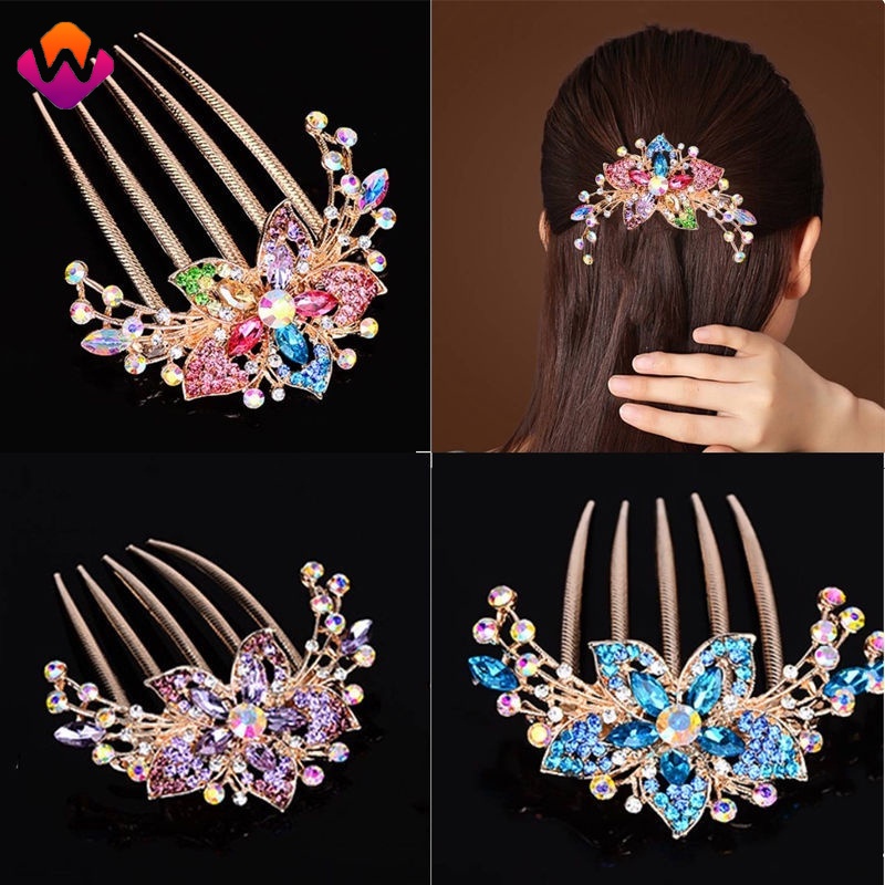 Lược Chải Tóc Bằng Hợp Kim Đính Đá Sang Trọng