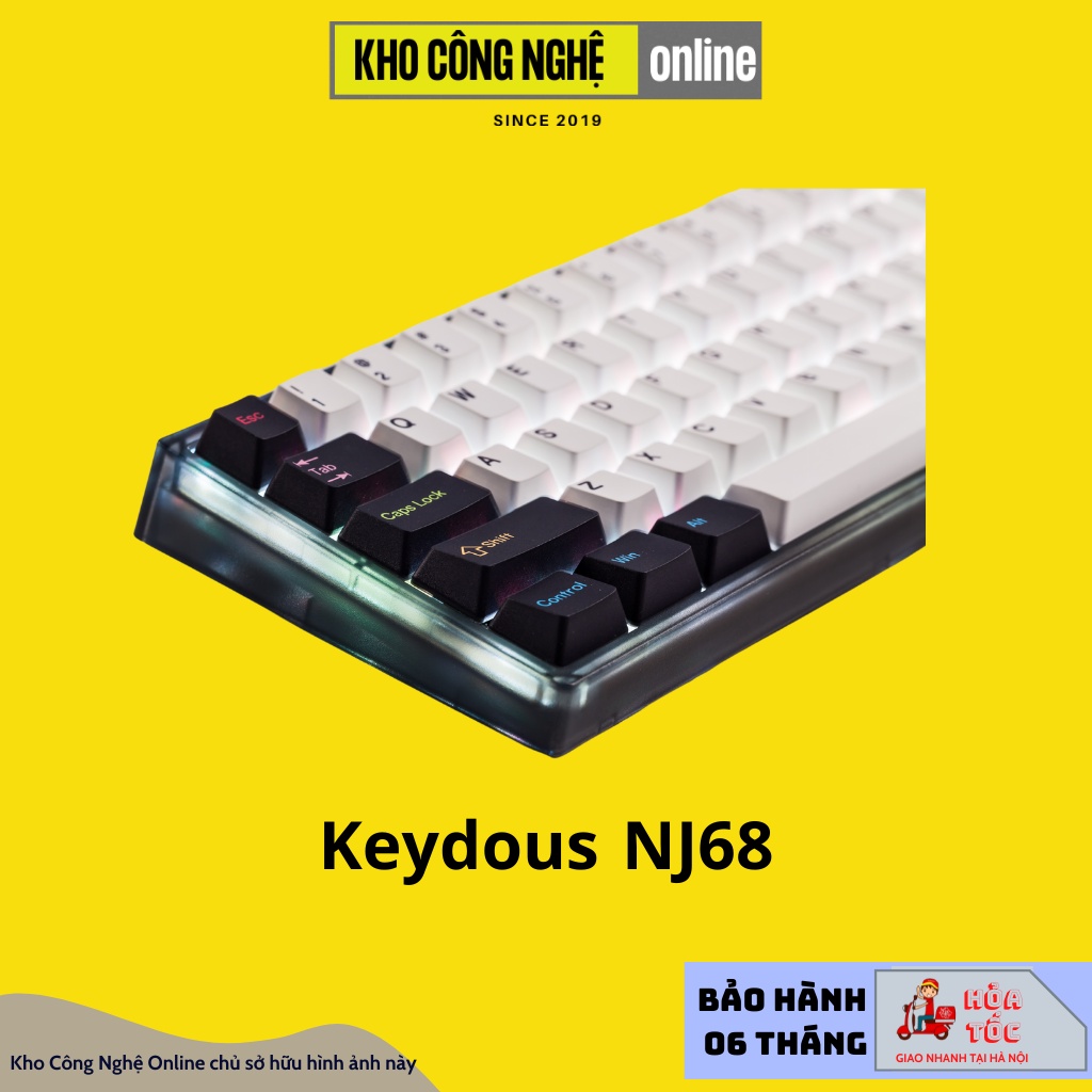 Bàn phím cơ NJ68 Max - AP Version - Led RGB Hotswap, Type C, Bluetooth 5.0, Wireless 2.4G