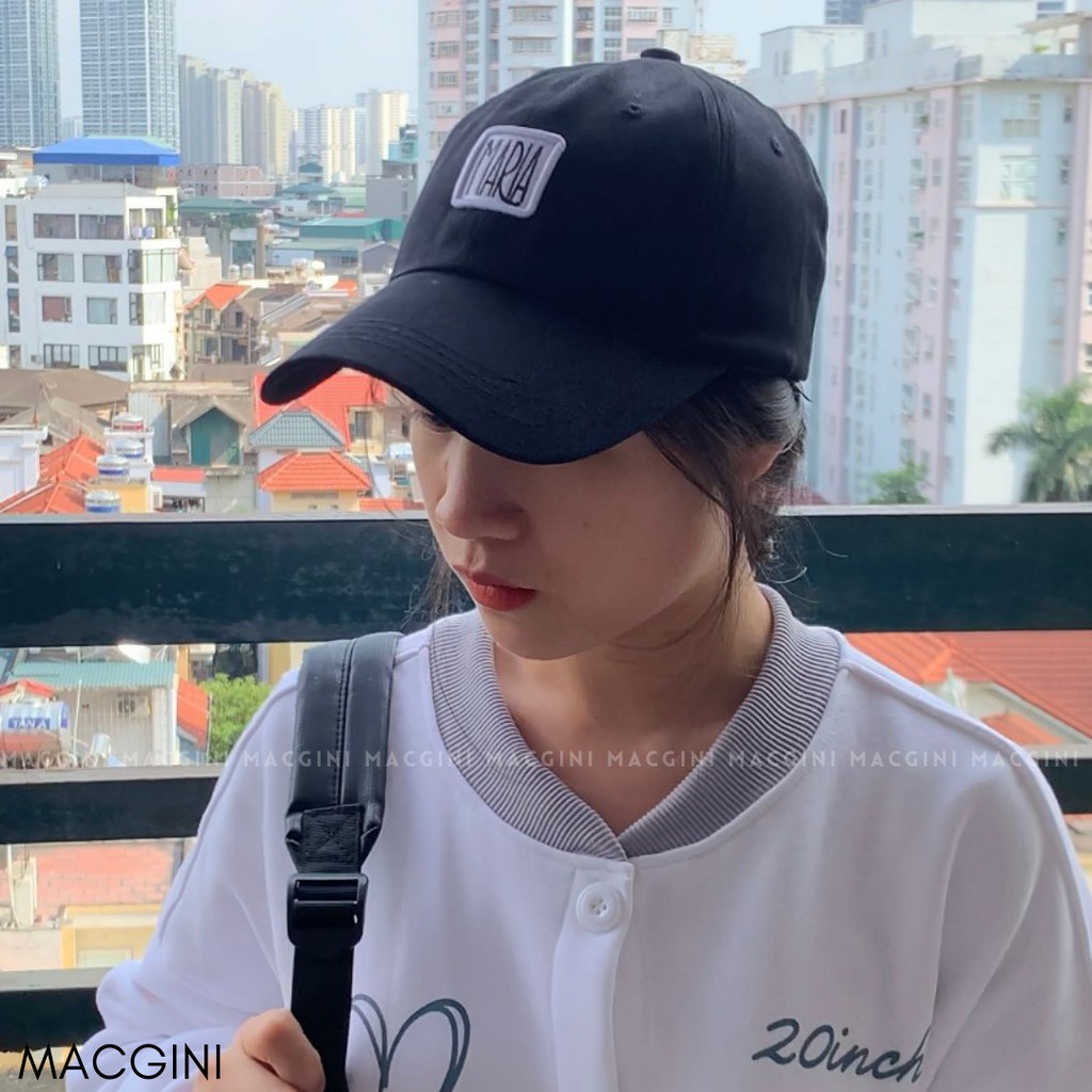 MŨ lưỡi trai MACGINI MARIA cotton mềm cao cấp thấm hút mồ hôi thoáng khí nhiều màu kiểu dáng basic Hàn Quốc