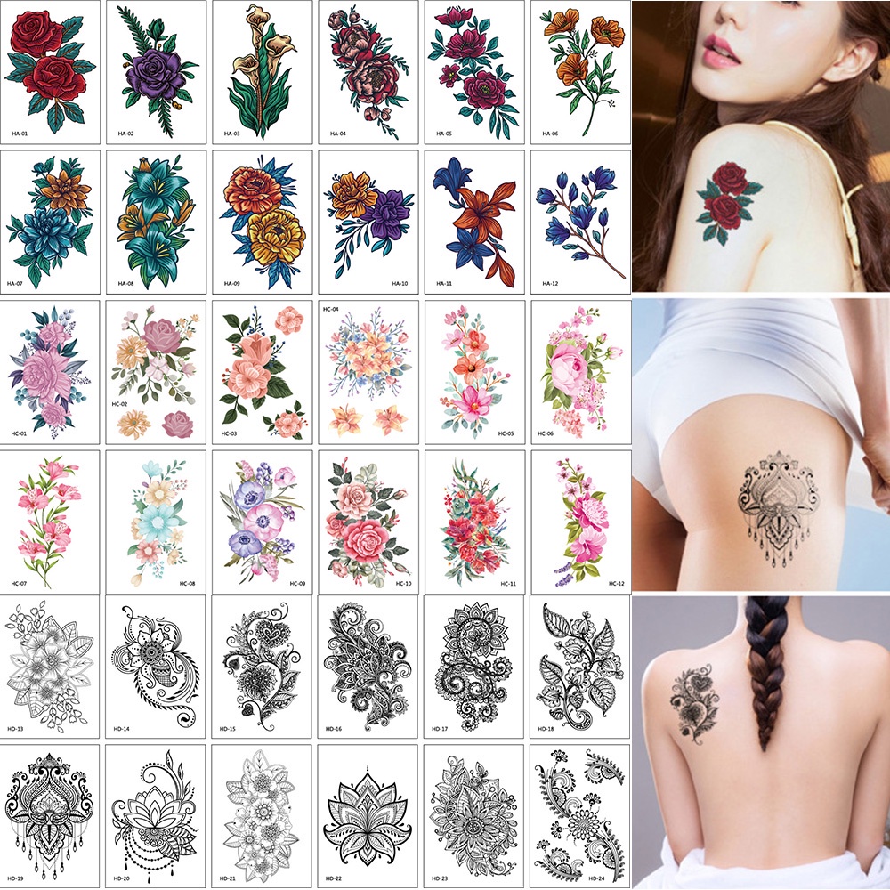 Hình xăm dán tạm thời TAYLOR1 nhiều màu sắc quyến rũ có thể tháo rời