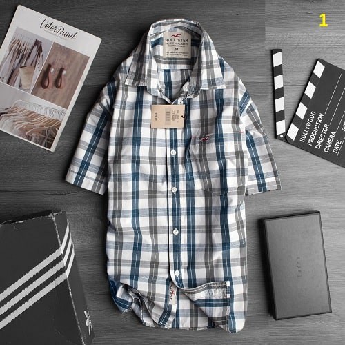 ÁO SƠ MI NAM KẺ SỌC CARO NHỎ TAY NGẮN | BigBuy360 - bigbuy360.vn