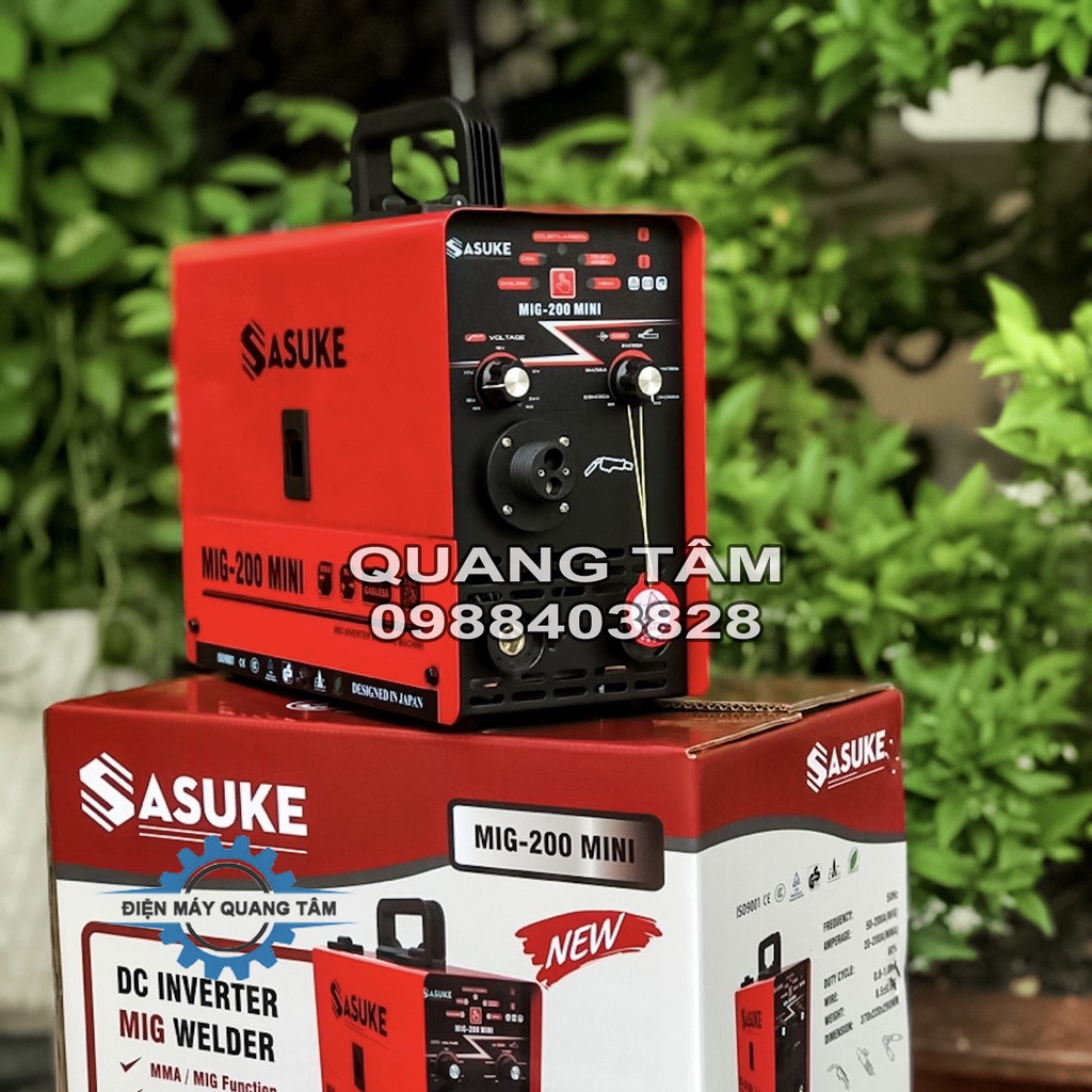 Máy Hàn MIG Không Khí + Có Khí + Que 3 Chức Năng Sasuke MIG-200 NEW + 1 Cuộn Dây Hàn 1Kg [Chính Hãng]