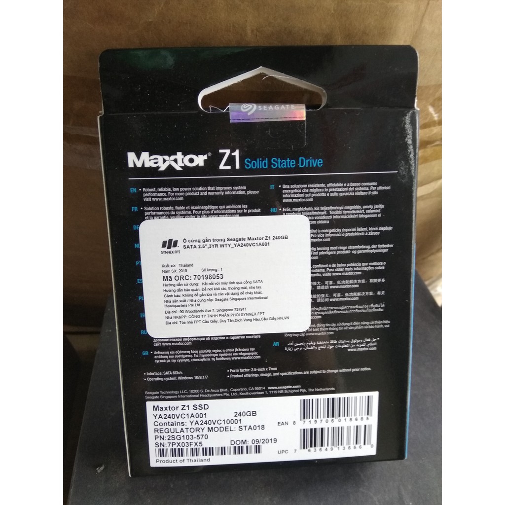 Ổ cứng SSD 240Gb Team Group GX1/ Seagate Maxtor Z1