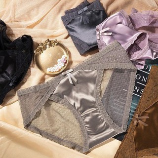 Quần Lót  Nữ Lụa Lạnh Phối Ren Cực Sexy
