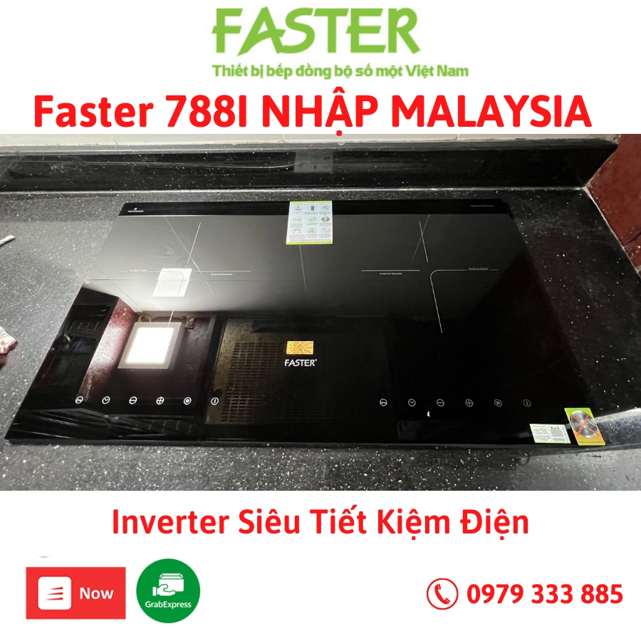 Bếp Từ Đôi Faster FS 788I Plus , bếp đôi điện từ Faster fs788i plus Nhập Nguyên Chiếc Từ Malaysia