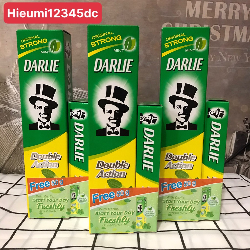 Kem đánh răng ông già Darlie Double Action 225g (tặng kèm hộp 50g)