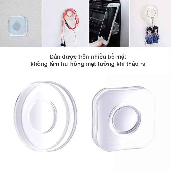 Miếng dán nano cố định điện thoại cao cấp - Miếng cao su dán dính đa năng không gây hại bề mặt
